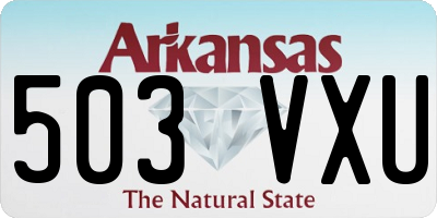 AR license plate 503VXU
