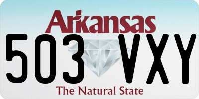 AR license plate 503VXY