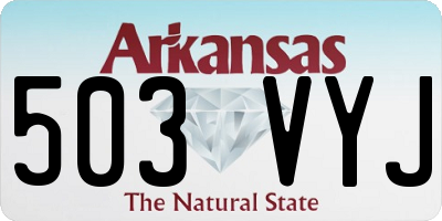 AR license plate 503VYJ