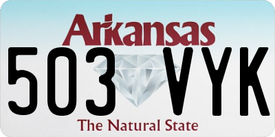 AR license plate 503VYK