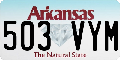 AR license plate 503VYM