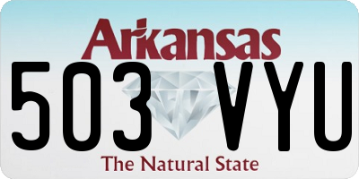 AR license plate 503VYU