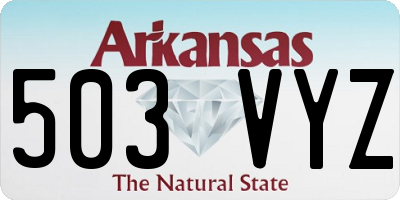 AR license plate 503VYZ