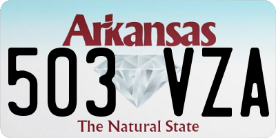 AR license plate 503VZA