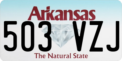 AR license plate 503VZJ