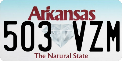 AR license plate 503VZM