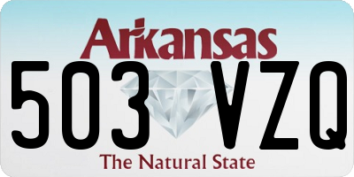 AR license plate 503VZQ