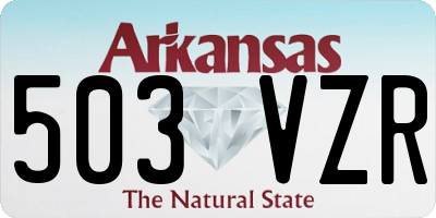 AR license plate 503VZR