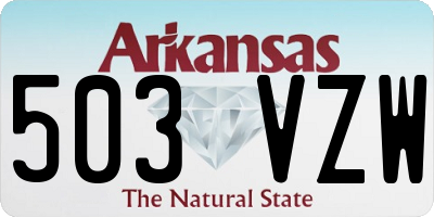 AR license plate 503VZW
