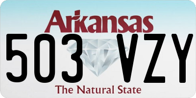 AR license plate 503VZY