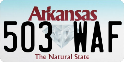 AR license plate 503WAF