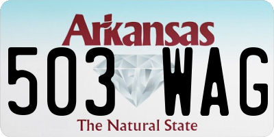 AR license plate 503WAG
