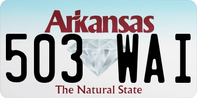 AR license plate 503WAI