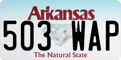 AR license plate 503WAP