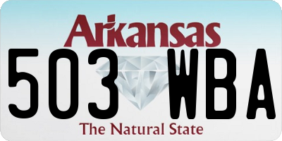 AR license plate 503WBA