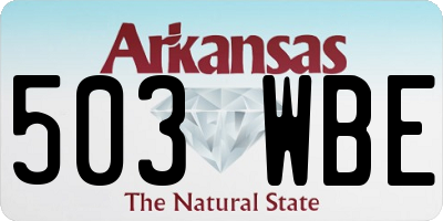 AR license plate 503WBE