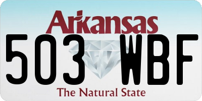 AR license plate 503WBF