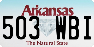 AR license plate 503WBI