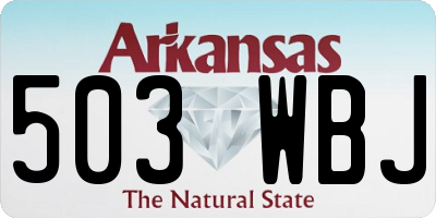 AR license plate 503WBJ