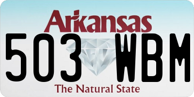 AR license plate 503WBM