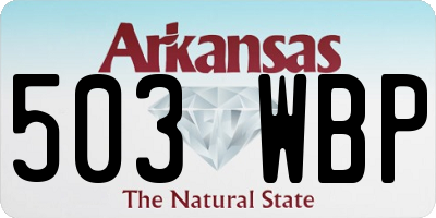AR license plate 503WBP