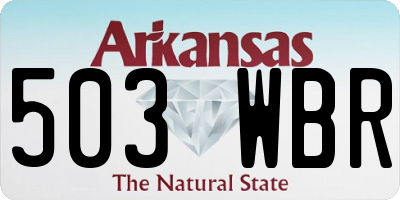 AR license plate 503WBR