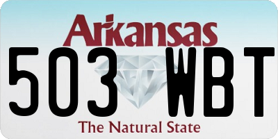 AR license plate 503WBT