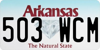 AR license plate 503WCM