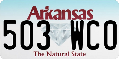 AR license plate 503WCO