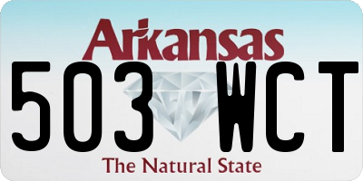 AR license plate 503WCT