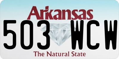 AR license plate 503WCW