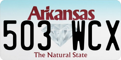 AR license plate 503WCX