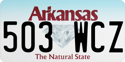 AR license plate 503WCZ