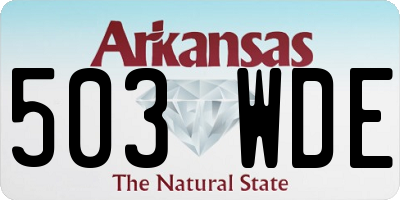 AR license plate 503WDE