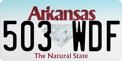AR license plate 503WDF
