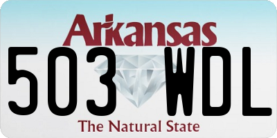 AR license plate 503WDL