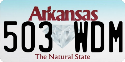 AR license plate 503WDM