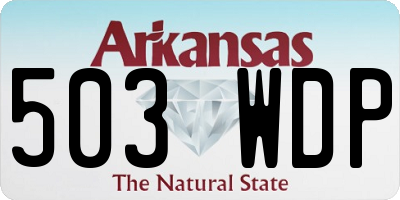 AR license plate 503WDP