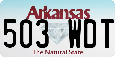 AR license plate 503WDT
