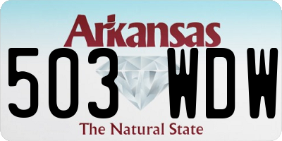 AR license plate 503WDW