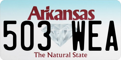 AR license plate 503WEA