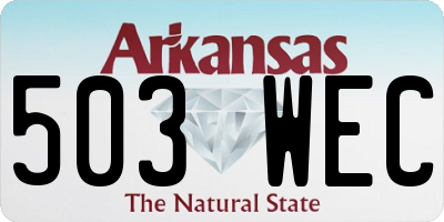 AR license plate 503WEC