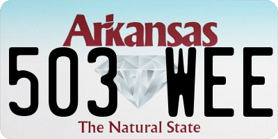 AR license plate 503WEE