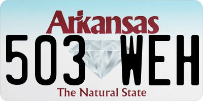 AR license plate 503WEH