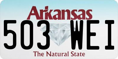 AR license plate 503WEI