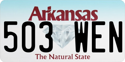 AR license plate 503WEN