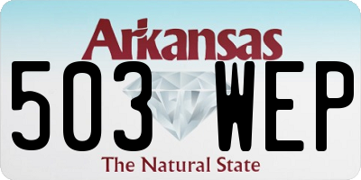 AR license plate 503WEP