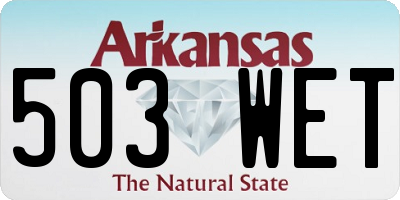 AR license plate 503WET