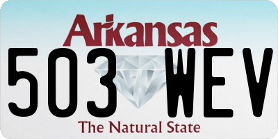AR license plate 503WEV