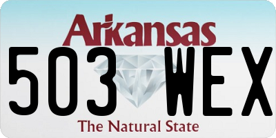 AR license plate 503WEX